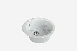 MAXSTONE Мойка глянцевая MS-1 (белый металлик) 470*470*215